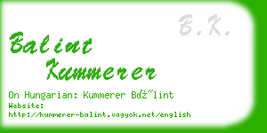 balint kummerer business card